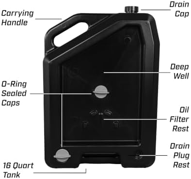CHAPIN 48004 16-Quart Oil Drain Pan, Splash-Free Design for Clean Changes - Image 3