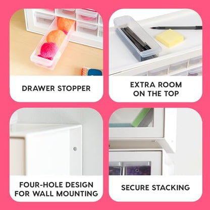 IRIS USA 64-Drawer Screw Organizer, Hardware Storage, Made in USA, White - Image 4