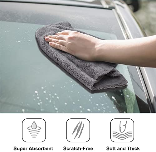 Shimeyao 30 Pcs 16 x 16 Inch Microfiber Car Towels, 500 GSM Edgeless Plush - Image 4