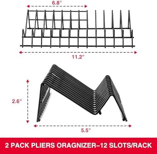 24 PC Pliers Tool Set with Storage Rack, Snap Ring, Needle Nose,Long Reach,Lineman's,Groove Joint and Diagonal Cutting Pliers,Cable Cutter,Wire Stripper for Plyers Home Use, Holiday,Fathers' Day Gift - Image 3
