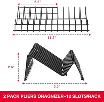 24 PC Pliers Tool Set with Storage Rack, Snap Ring, Needle Nose,Long Reach,Lineman's,Groove Joint and Diagonal Cutting Pliers,Cable Cutter,Wire Stripper for Plyers Home Use, Holiday,Fathers' Day Gift - Image 3