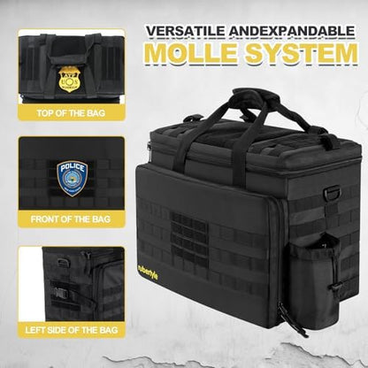 Car Front Seat Organizer | Patrol Bag | large police duty bag | 35L size 15" laptop compatible | Military Duffle for patrol, Gym, Camping, Hunting, Range | DIY space - Image 5