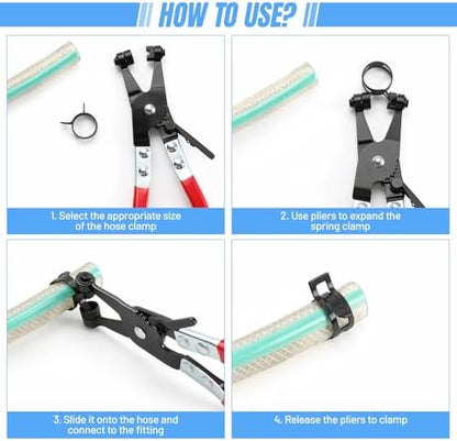 Housolution 400PCS 6-35mm Spring Hose Clamps, 20 Sizes Spring Pipe Clamps - Image 6