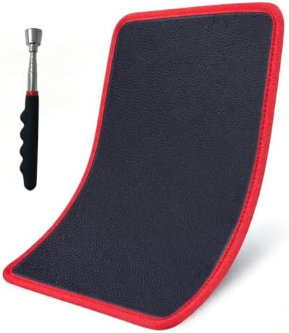 2‑Pack Magnetic Tool Mat Set, 55 LB Magnet with Telescoping Pickup Tool, PVC Layer Heavy‑Duty Parts Organizer for Mechanic for Garage Workshop Auto Repair (Red) by Unknown