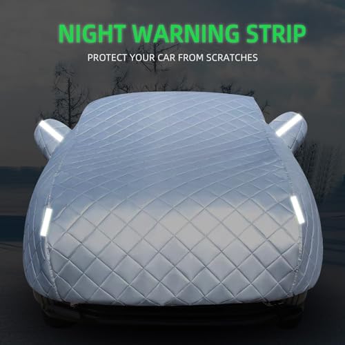 Waterproof Car Cover fit for Renault Captur Cover, Hail Car Cover Protection All Weather Snowproof UV Protection Windproof, Silver - Image 3