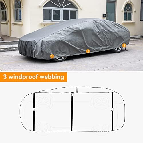 XCAR Waterproof Sedan Car Cover, All Weather, Fits Sedans Up to 200" - Image 2