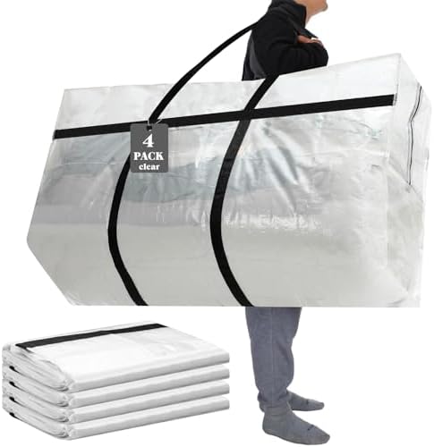 4 Pcs 96 Gallon Extra Large Moving Bags Heavy Duty Storage Bag by Clysee