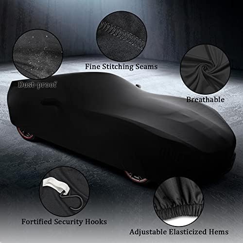 Indoor Car Cover for Corvette Velvet Stretch Full Cover Protection for Automobiles for Dust-Proof, Underground Garage, Car Show,Fits Car up to 189 inches - Image 6