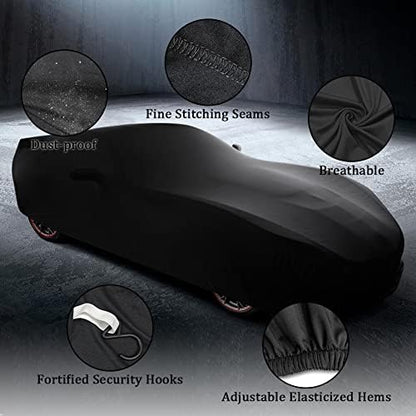 Indoor Car Cover for Corvette Velvet Stretch Full Cover Protection for Automobiles for Dust-Proof, Underground Garage, Car Show,Fits Car up to 189 inches - Image 6