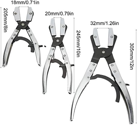 Hose Clamps Pliers Kit, Saving Coolant Hose Pinch Off Pliers Carbon Steel Rustproof 3Pcs/Set for Brake Gas Fuel Lines - Image 6