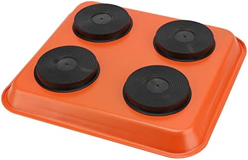 KEILEOHO 10 Packs Magnetic Tray Set, Orange Magnetic Parts Tray Set, Stainless Steel Magnetic Trays, Magnetic Tools Tray for Screws, Nuts, Bolts, Small Parts - Image 4