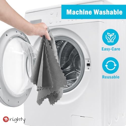 Orighty Microfiber Cleaning Cloth 5 Pack, Grey Cleaning Rags 12x11 inch - Image 5