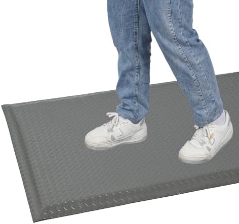 Anti Fatigue Mats Industrial 3' x 7' 15/16" Thick Ergonomic Standing Mat Commercial Heavy Duty Diamond Plate Shop Floor Mat Helps Relieve Back and Leg Soreness by ISXACFF
