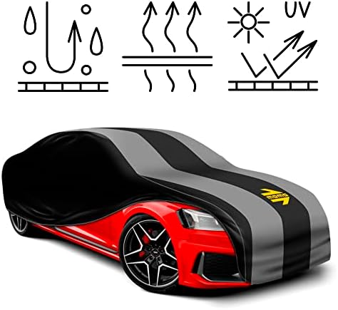 MoMo car Cover Outdoor Large Size (480x178x120 cm) - Exterior car Cover UV Protection 3 Layers Breathable - Image 2