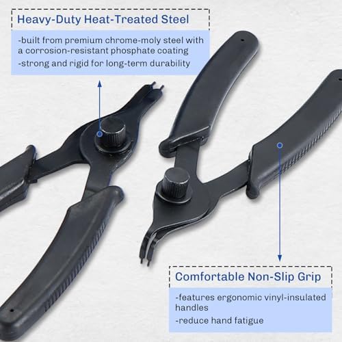 14PCS Snap Ring Pliers Set Internal & External Circlip Pliers - Image 5