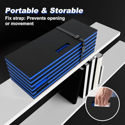 22.8" Wide Mechanic Mat Foldable EVA Kneeling Pad with Magnetic Tool Slots - Image 5