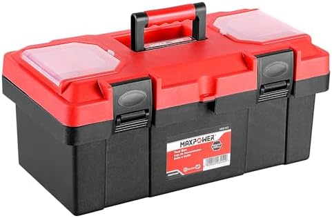 MAXPOWER 17 inch Tool Box, Small Plastic Toolbox with Handle by MAXPOWER