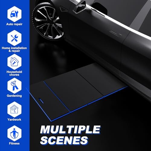 22.8" Wide Mechanic Mat Foldable EVA Kneeling Pad with Magnetic Tool Slots - Image 6