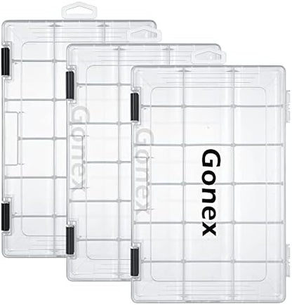 Gonex 3600 3700 Fishing Tackle Trays Lure Box with Adjustable Dividers by Gonex