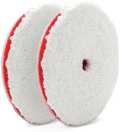 Griot's Garage BOSS 6.5” Microfiber Pads for Car Polishing and Detailing, Buffing Pads for Moderate and Severe Scratch Removal, Set of 2 by GriotsGarage