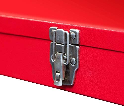 BIG RED TB101 Torin 19" Hip Roof Style Portable Steel Tool Box with Metal Latch Closure and Removable Storage Tray, Red, 19.1" x 6.1" x 6.5" - Image 6