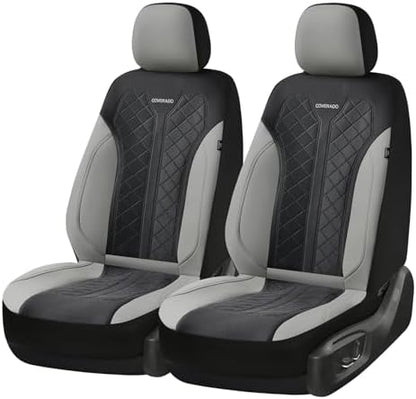 Coverado Front Seat Covers, Automotive Seat Covers 2 Seats, Leather Car Protectors 2-Pack, Auto Seat Covers Spill-Proof Design Universal Fit for SUV, Vans, Sedan, Truck - Image 6