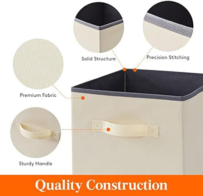 Lifewit Storage Cubes, 11 Inch Organizer Bins, 18L Beige, 6 Packs - Image 3