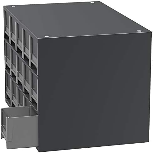 Akro-Mils Steel Garage Storage Cabinet, Small Parts Organizer Metal Cabinet for Hardware, Nails, Screws, Bolts, Nuts, and More, 17" W x 11" D x 11" H, 15-Drawer, Gray Cabinet/Gray Drawers (19715) - Image 4