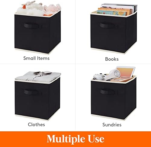 Lifewit Storage Cubes, 13 Inch Organizer Bins, 36L Black, 6 Packs - Image 6