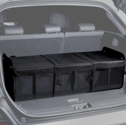 1680D 114L Extra-Large Collapsible Car Trunk Organizer with Lid by NINEDUCK