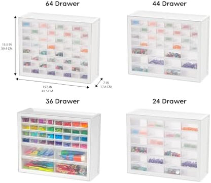 IRIS USA 44-Drawer Small Parts Storage Cabinet, Crafts, Made in USA, White - Image 4