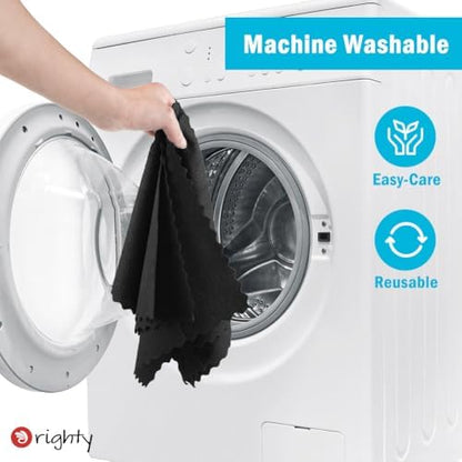 Orighty Microfiber Cleaning Cloth Bulk, 400 Pack Black Shop Towels - Image 5