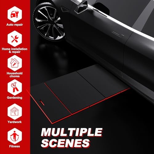 22.8" Wide Mechanic Mat Foldable EVA Kneeling Pad with Magnetic Tool Slots - Image 6