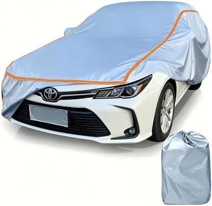 Car Cover Waterproof All Weather 5 S Quick Install Universal Fit Sedan/Coupe/Cabrio (3.Fit Sedan/Coupe/Hatchback Length up to 178-186) by INTYSAMSedanSUVGrillCoverswithPatent