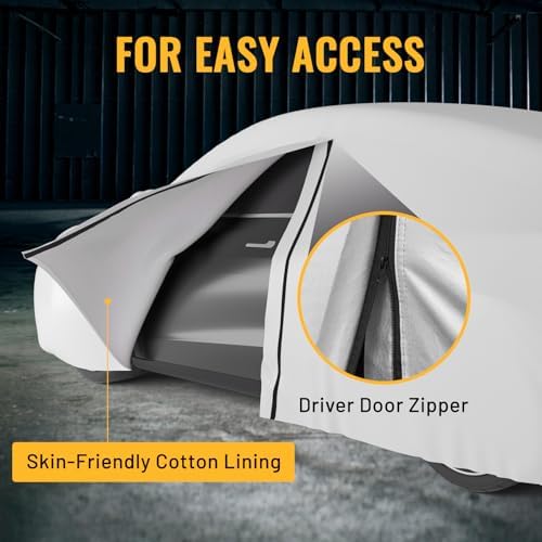 Favoto Car Cover Waterproof All Weather Windproof for Hatchback 157-171’’ - Image 6