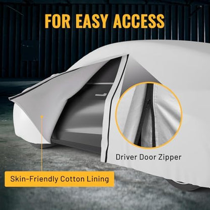Favoto Car Cover Waterproof All Weather Windproof for Hatchback 157-171’’ - Image 6