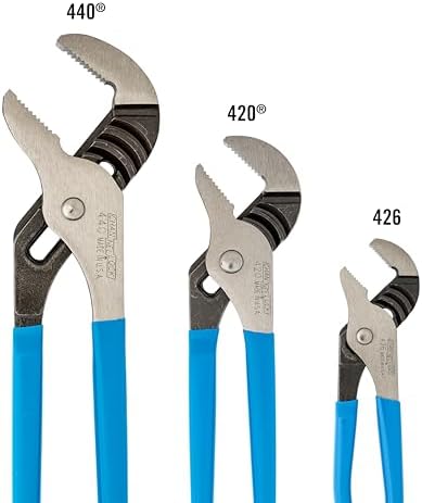 Channellock 3pc Tongue & Groove Pliers Set GS-3 - Laser Heat-Treated Teeth, High Carbon Steel - 6.5", 9.5", 12" - Image 3