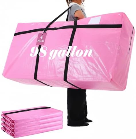 Windyun 4 Pack 98 Gallon Extra Large Moving Bags XXL Heavy Duty Storage Bag by Windyun
