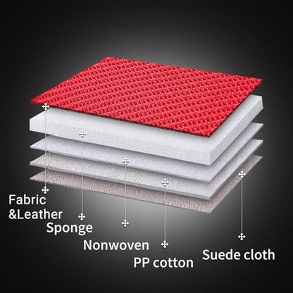 Coverado Front Seat Covers, Universal Seat Covers for Cars, Breathable Leather Car Seat Protector, Front Car Seat Covers, Seat Covers Waterproof, Driver Seat Cover Fit for Most Cars, BlackRed - Image 4