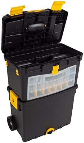Rolling Tool Box with Wheels, Foldable Comfort Handle, and Removable Top – Toolbox Organizers and Storage by Stalwart - Image 2