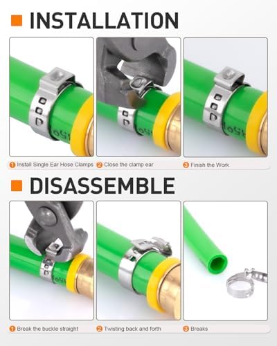 650PCS 17 Sizes Single Ear Hose Clamp, Hose Clamps Assortment Kit - Image 6