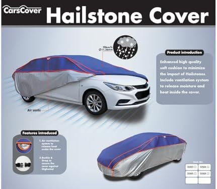 CarsCover Hail Protector Hailstone Car Cover Padded Multi-Layered Full Protection All Weatherproof Waterproof Anti Frost Hail Car Covers (Fit up to 231 inch Long) - Image 4