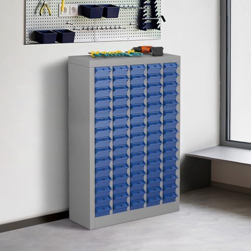 Yeeoy 75 Drawers Parts Cabinet, Nut and Bolt Storage Organizer, Grey - Image 2