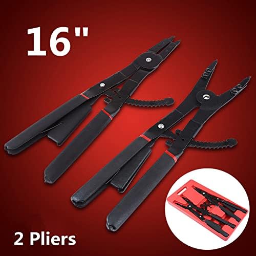 Watris Veiyi 2PCS Heavy Duty Circlip Pliers, 16" Snap Ring Pliers Set - Image 3
