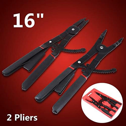 Watris Veiyi 2PCS Heavy Duty Circlip Pliers, 16" Snap Ring Pliers Set - Image 3