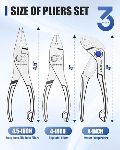 WORKPRO 3-Piece Mini Pliers Set with Pouch, Pocket Pliers, EDC Tool Gift - Image 3