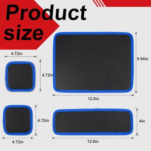 Magnetic Tool Mat Set, Heavy-Duty Magnetic Parts Holder with 4 Sizes Non-Slip Trays, Suitable for Auto Repair and Workshop Organization, Mens Gifts for Mechanics, Car & DIY Enthusiasts (Blue) - Image 2