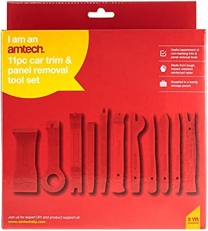 Amtech J1945 Car Trim Removal Kit, 11 Piece Set of Car Panel and Trim Removal Tools, Tough and Non-Marking with Storage Pouch - Image 2