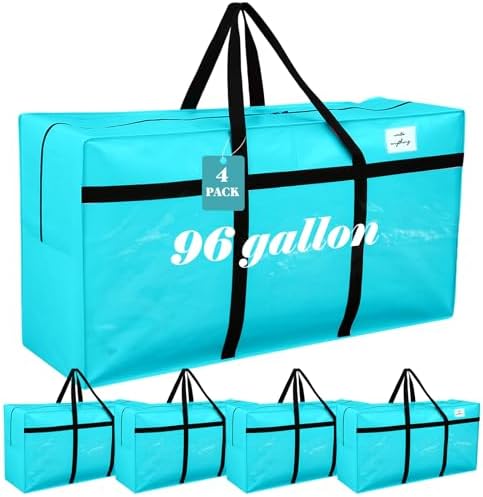 4 Pcs 96 Gallon Extra Large Moving Bags Heavy Duty Storage Bag by Clysee