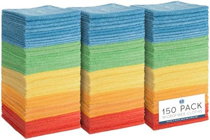 S&T INC. Microfiber Cleaning Cloth, 150 Pack, 11.5" x 11.5" by STINC